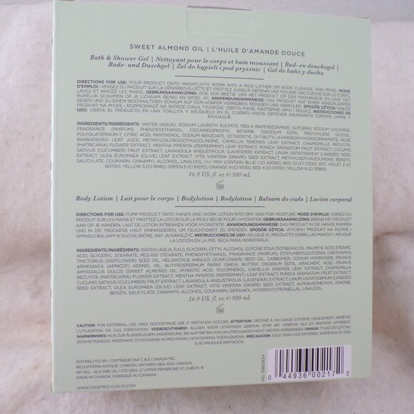 BLACK FRIDAY SALE Crabtree & Evelyn SWEET ALMOND OIL Bath & Shower Gel & Lotion - Picture 4 of 4